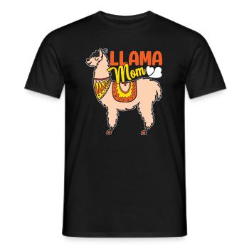 Llama Llama Mom - Men's T-Shirt - black - Front - AI Model Male 178 light (178cm)