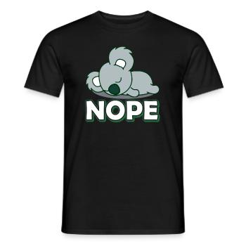 Koala Koala Nope - Men's T-Shirt - black - Front - AI Model Male 178 light (178cm)