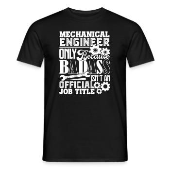 Mechanical Engineer Mechanical Engineer Job Title - Men's T-Shirt - black - Front - AI Model Male 178 light (178cm)