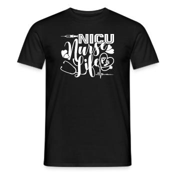 I Love Nicu Nurse Life - Men's T-Shirt - black - Front - AI Model Male 178 light (178cm)