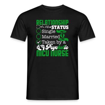 Nicu Nurse Relationship Status - Men's T-Shirt - black - Front - AI Model Male 178 light (178cm)