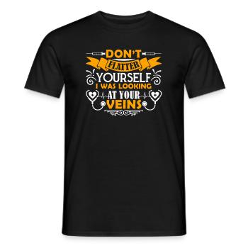 Nurse I Was Looking At Your Veins - Men's T-Shirt - black - Front - AI Model Male 178 light (178cm)