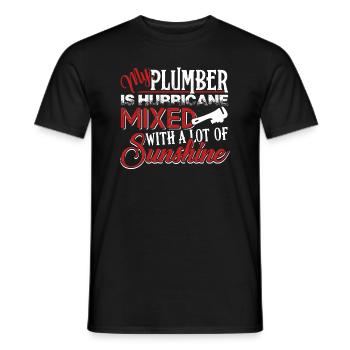 Plumber Plumber A Lot Of Sunshine - Men's T-Shirt - black - Front - AI Model Male 178 light (178cm)