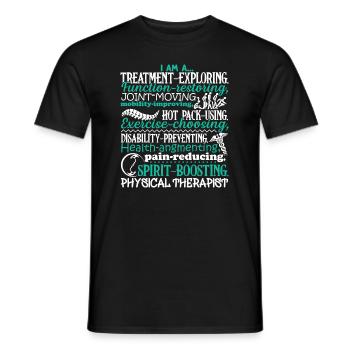 Physical Therapist Physical Therapist Treatment - Men's T-Shirt - black - Front - AI Model Male 178 light (178cm)