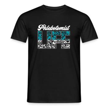 I Love Phlebotomist Life - Men's T-Shirt - black - Front - AI Model Male 178 light (178cm)