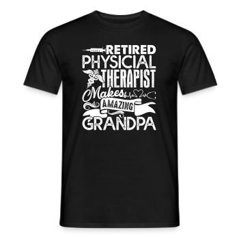 Physical Therapist Retired Physical Therapist - Men's T-Shirt - black - Front - AI Model Male 178 light (178cm)