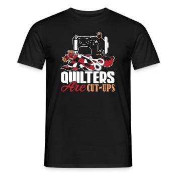 Quilter Quilters Are Cut Ups - Men's T-Shirt - black - Front - AI Model Male 178 light (178cm)