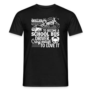 School Bus Driver School Bus Driver Love It - Men's T-Shirt - black - Front - AI Model Male 178 light (178cm)