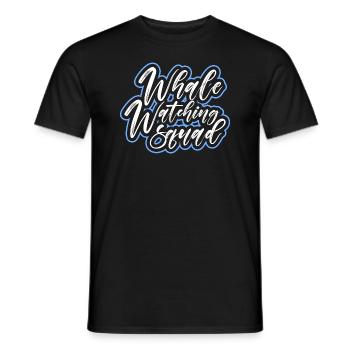Whale Watching Squad Maritim Nature Cetacean - Men's T-Shirt - black - Front - AI Model Male 178 light (178cm)