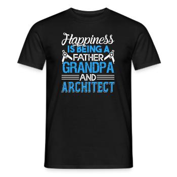 Love Being A Father Grandpa And Architect - Men's T-Shirt - black - Front - AI Model Male 178 light (178cm)