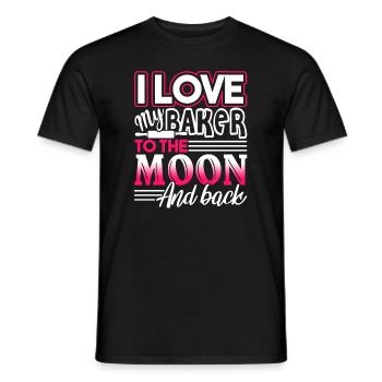 Baker I Love My Baker To The Moon And Back - Men's T-Shirt - black - Front - AI Model Male 178 light (178cm)