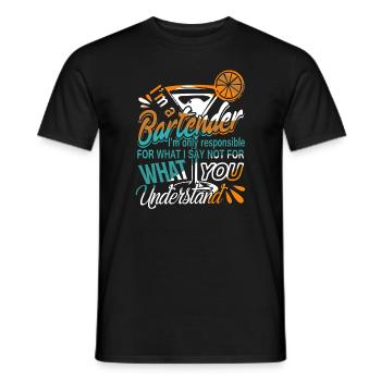 Bartender I'm A Bartender - Men's T-Shirt - black - Front - AI Model Male 178 light (178cm)