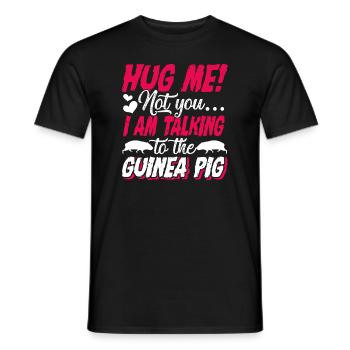 Guinea Pig Talking To The Guinea Pig - Men's T-Shirt - black - Front - AI Model Male 178 light (178cm)