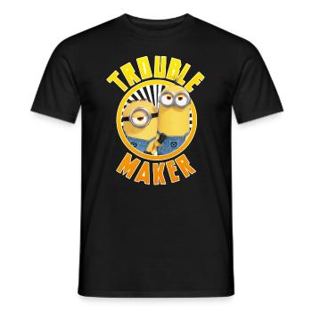 Minions Zwei Minions Trouble Maker - Männer T-Shirt - Schwarz - Vorne - AI Model Male 178 light (178cm)