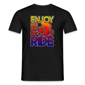 Cycling Cycling Enjoy The Ride - Men's T-Shirt - black - Front - AI Model Male 178 light (178cm)