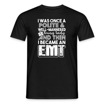 EMT I Became An EMT - Men's T-Shirt - black - Front - AI Model Male 178 light (178cm)