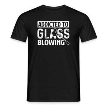 Glassblowing Addicted To Glassblowing - Men's T-Shirt - black - Front - AI Model Male 178 light (178cm)