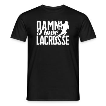 Lacrosse I Love Lacrosse - Men's T-Shirt - black - Front - AI Model Male 178 light (178cm)