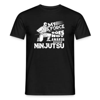 My Force Does Not Awaken Without Ninjutsu - Men's T-Shirt - black - Front - AI Model Male 178 light (178cm)