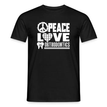 Orthodontist Peace Love Orthodontics - Men's T-Shirt - black - Front - AI Model Male 178 light (178cm)