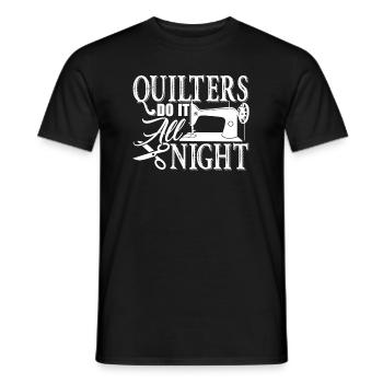 Quilter Quilters Do It All Night - Men's T-Shirt - black - Front - AI Model Male 178 light (178cm)