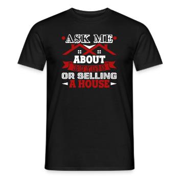 Real Estate Real Estate Selling Buying House - Men's T-Shirt - black - Front - AI Model Male 178 light (178cm)