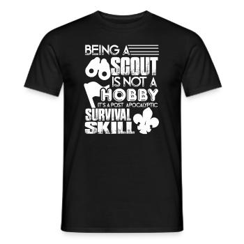 Scouting Scouting Is A Survival Skill - Men's T-Shirt - black - Front - AI Model Male 178 light (178cm)