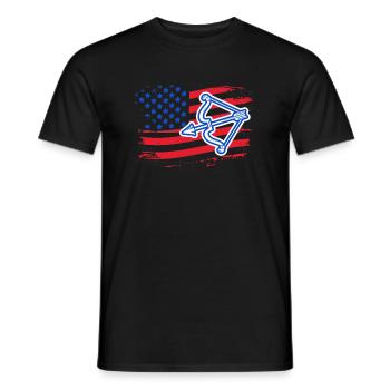 Archery Archery Flag - Men's T-Shirt - black - Front - AI Model Male 178 light (178cm)