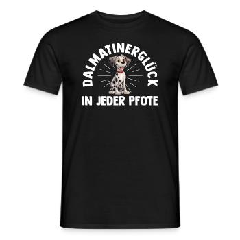 Hund Dalmatiner - Männer T-Shirt - Schwarz - Vorne - AI Model Male 178 light (178cm)