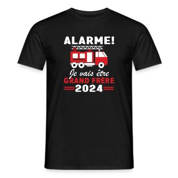 I'm going to be a big brother 2024 / Future big brother - Men's T-Shirt - black - Front - AI Model Male 178 light (178cm)