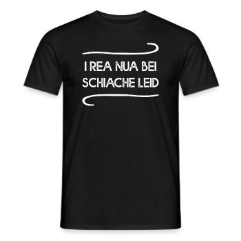 i rea nua bei schiache leid - Männer T-Shirt - Schwarz - Vorne - AI Model Male 178 light (178cm)