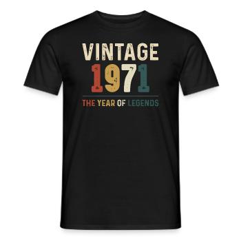 53 Jahre alter Jahrgang 1971 Geschenke zum 53. Geburtstag - Männer T-Shirt - Schwarz - Vorne - AI Model Male 178 light (178cm)