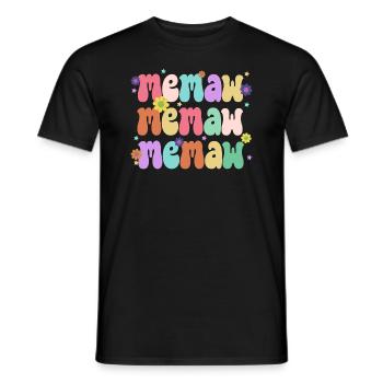 Memaw Gifts For Grandma Retro Vintage Mother's Day - Men's T-Shirt - black - Front - AI Model Male 178 light (178cm)