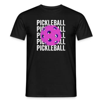 Pickleball - Pickleballdesign - Männer T-Shirt - Schwarz - Vorne - AI Model Male 178 light (178cm)