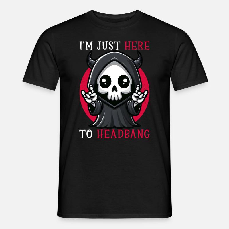 Jeg er bare her for at headbange søde grimme høster - Mænd T-shirt - sort