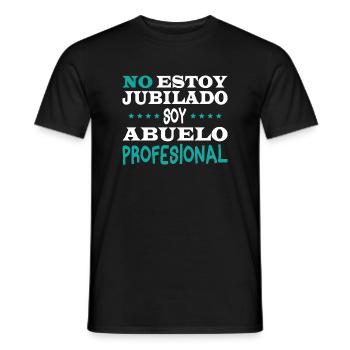 Je ne suis pas à la retraite, je suis un grand-père professionnel - T-shirt homme - noir - Devant - AI Model Male 178 light (178cm)