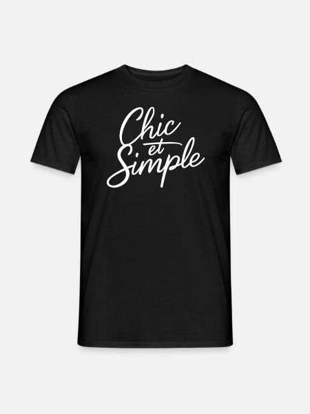 Chic et simple - T-shirt homme - noir