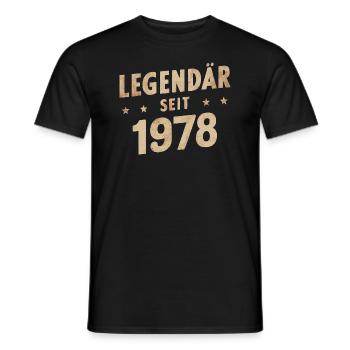 Légendaire depuis 1978 - T-shirt homme - noir - Devant - AI Model Male 178 light (178cm)