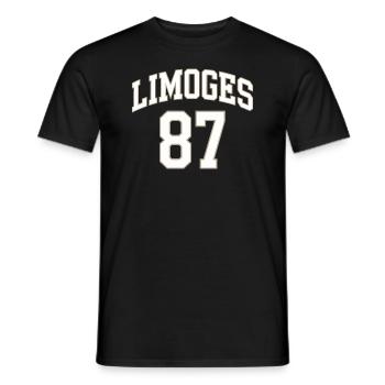 Limoges 87 - T-shirt homme - noir - Devant - AI Model Male 178 light (178cm)