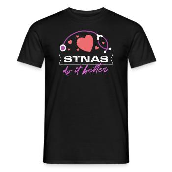 stnas do it better Design for a hospital nurse - Men's T-Shirt - black - Front - AI Model Male 178 light (178cm)