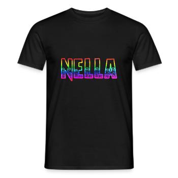 nella rs arc-en-ciel - T-shirt homme - noir - Devant - AI Model Male 178 light (178cm)