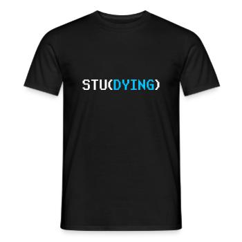 Study Study Learn to Study University - Men's T-Shirt - black - Front - AI Model Male 178 light (178cm)