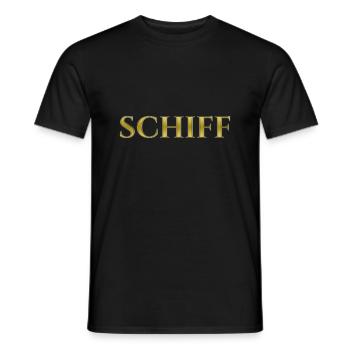 Schiff - Männer T-Shirt - Schwarz - Vorne - AI Model Male 178 light (178cm)