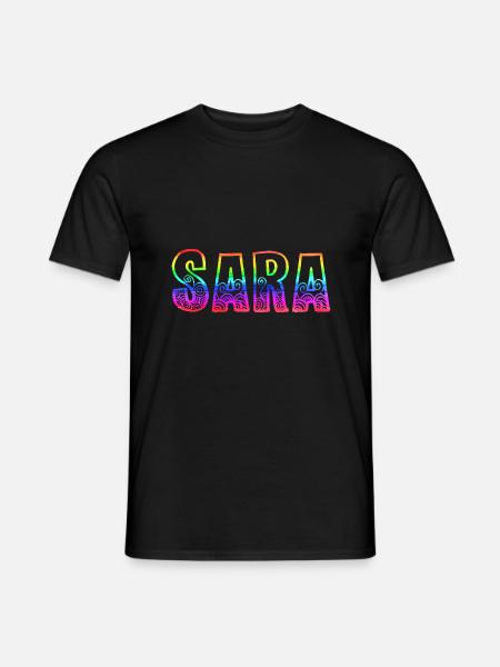 sara rs rainbow - Men's T-Shirt - black