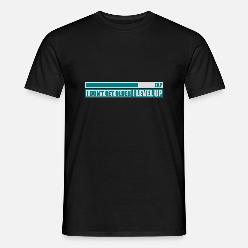 get older level up - Männer T-Shirt - Schwarz