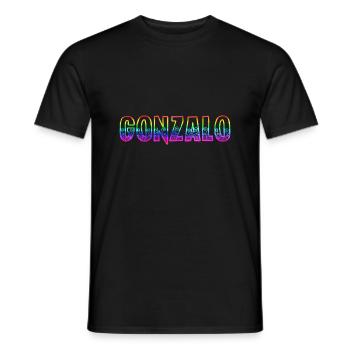gonzalo rs regenbogen - Männer T-Shirt - Schwarz - Vorne - AI Model Male 178 light (178cm)
