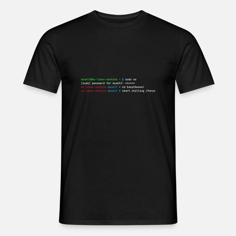 start chilling /force - funny linux T-Shirt - Men’s T-shirt - black