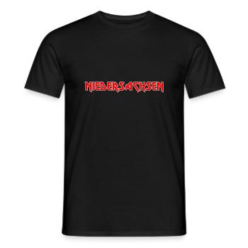 Fashionable home NIEDERSACHSEN Metal-Design - Men's T-Shirt - black - Front - AI Model Male 178 light (178cm)