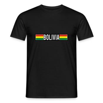 Bolivia flag - Men's T-Shirt - black - Front - AI Model Male 178 light (178cm)