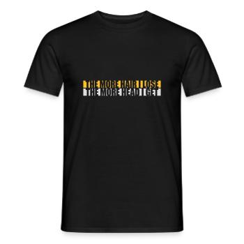 I get more head - Men's T-Shirt - black - Front - AI Model Male 178 light (178cm)